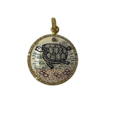 The Woods hand painted vintage turtle pendant (trunk show)