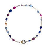 The Woods Sapphire Mix, Citrine and Aquamarine Necklace (trunk show)