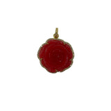 The Woods red quartz rose pendant (trunk show)