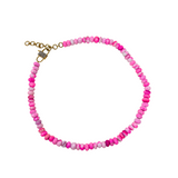 The Woods pink opal beaded chain (trunk show)