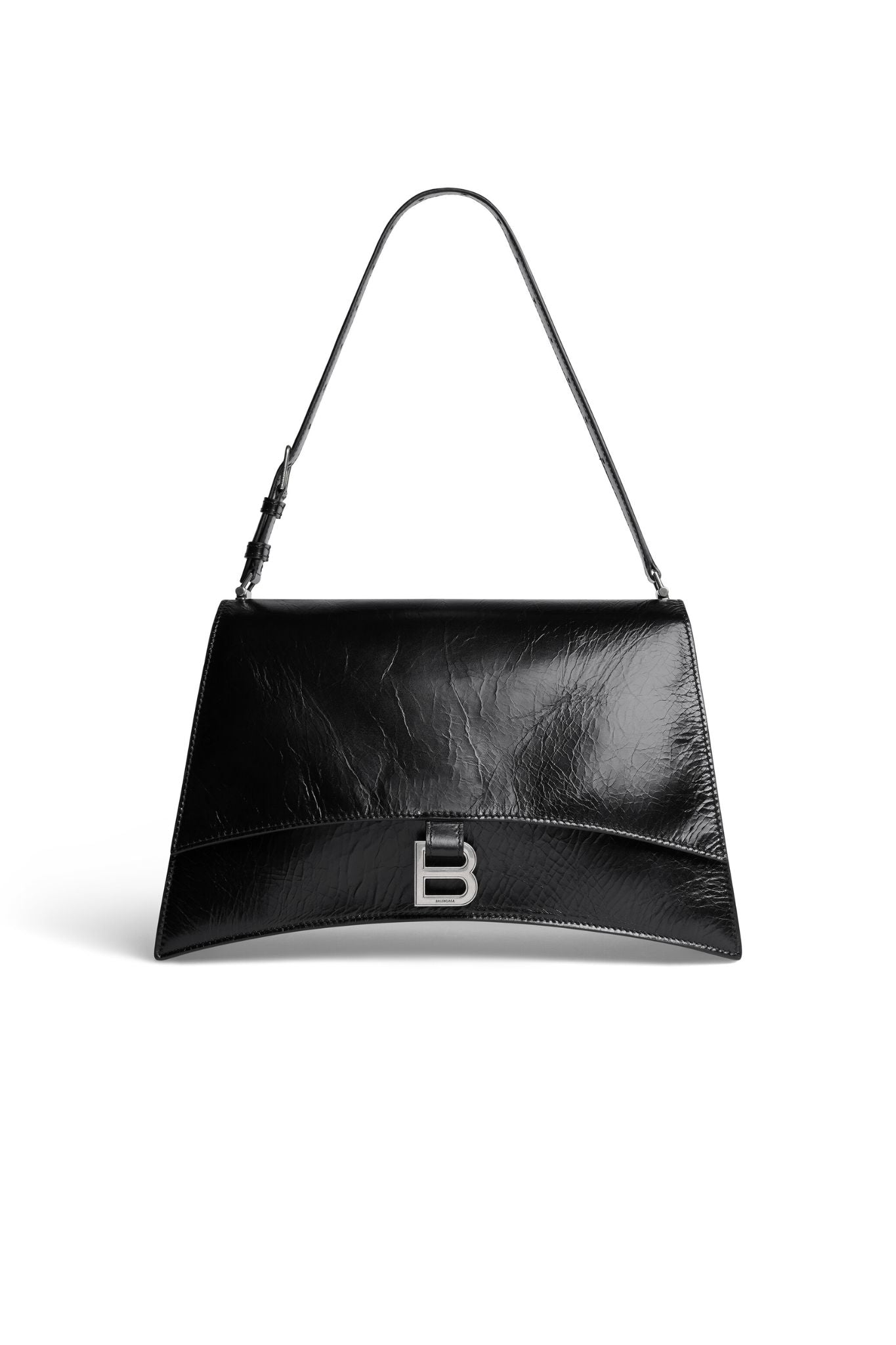 Balenciaga Logo Shoulder Strap in Black