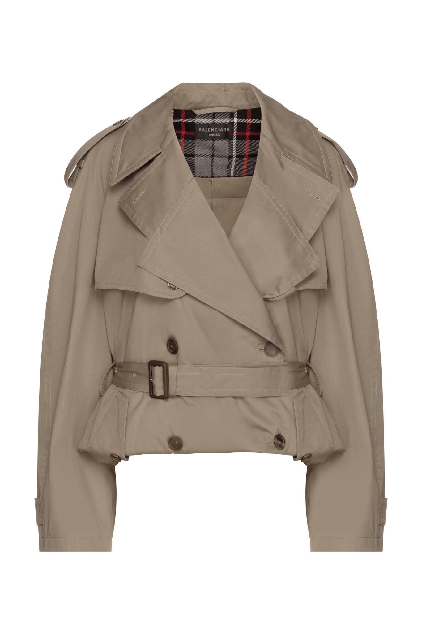 Balenciaga Cropped Trench – Vermillion Balenciaga Cropped Trench – Vermillion