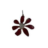 The Woods Red Floral Pendant with Diamond Pave Center (trunk show)