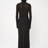 Chloe Fitted Cotton Floral Lace Maxi Dress