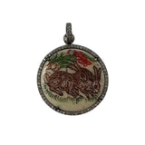 The Woods hand painted vintage bunny pendant (trunk show)
