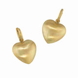 Irene Neuwirth Puffed Gold Love Jeweled Huggies