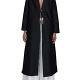 Chan Luu Techno Taffeta Collarless Coat