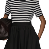 Scanlan Theodore Crepe Knit Stripe T-Shirt