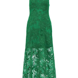 Lela Rose Lattice Guipure Lace Midi Dress