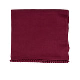Bajra Satin Weave Stole w/ Ball Fringe