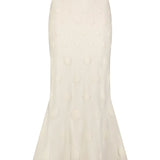 Lela Rose Pucker Dot Knit Skirt