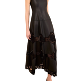 Ulla Johnson Ilana Sleeveless Crochet & Leather Dress