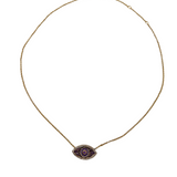 V510B The Woods Evil Eye Necklace in Purple