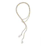 Joie DiGiovanni Classic Baroque Pearl Lariat: Sunset Gold Baroque Pearl Lariat