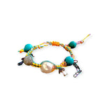 Joie DiGiovanni Trippin Turquoise Baroque Pearl Silk Bracelet