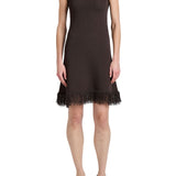 Proenza Schouler Saski Dress In Cotton In Textured Fringe Intarsia