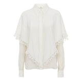 Chloe Knotted Heritage Cape Blouse