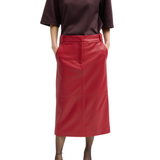 Tibi Leather Midi Trouser Skirt