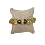 The Woods Lemon Quartz Beaded Bracelet with black charm beads (trunk show)
