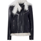 Proenza Schouler Leather Shearling Motorcycle Jacket