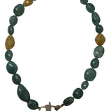 V11355 The Woods TS Grandidierite and Citrine Necklace