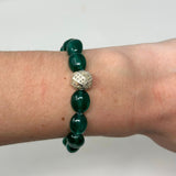The Woods Jade Bracelet with Sterling Pave Bead
