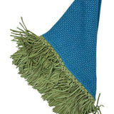 Bajra Tiny Basket Weave Triangle Scarf w/ Fringe