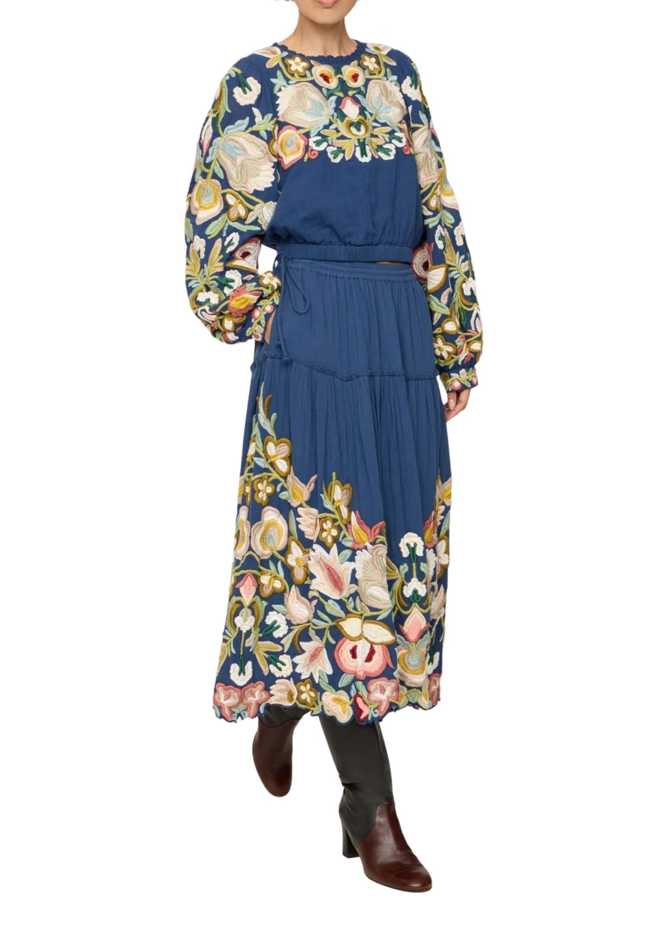 Sea Whilhelmina Embroidered Skirt