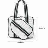Think Royln Sporty Spice Pickle Ball Bag White Patent
