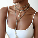 Joie DiGiovanni Classic Baroque Pearl Lariat: Sunset Gold Baroque Pearl Lariat