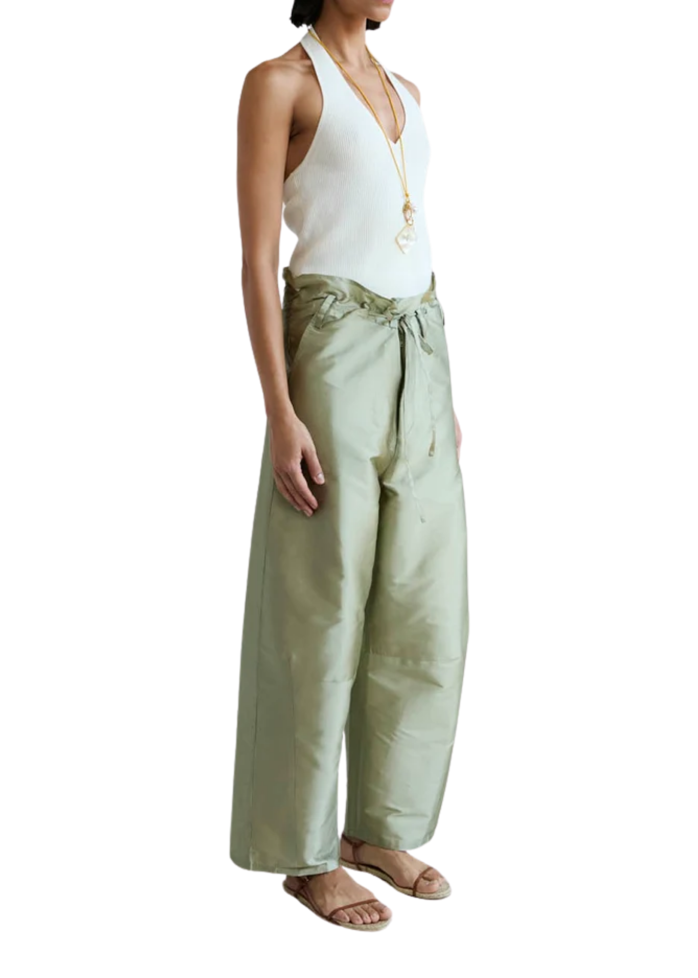 Chan Luu Techno Taffeta Barrel Pant