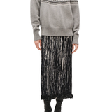 Brandon Maxwell Sinclair Pleated Pencil Skirt