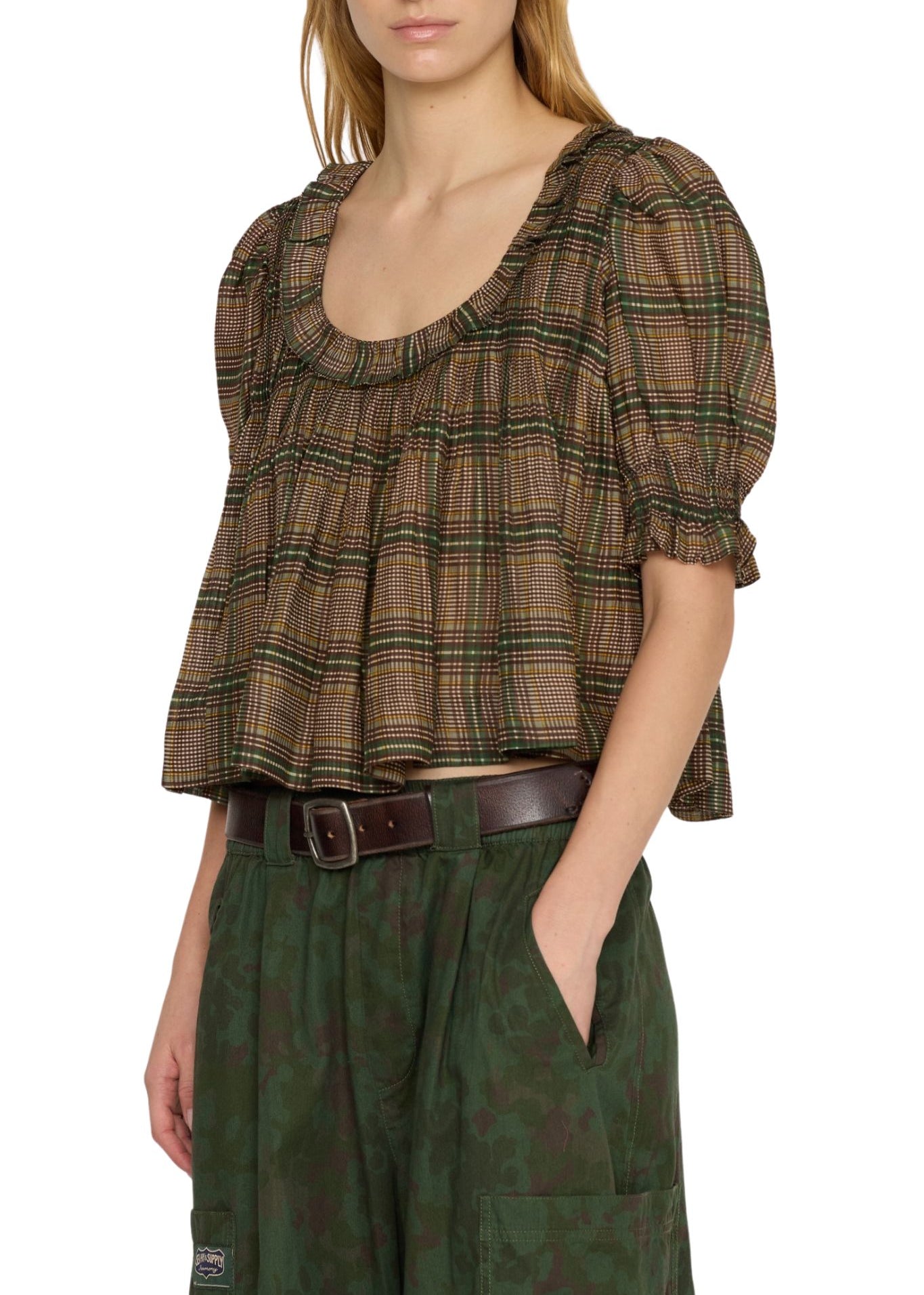 Sea Charly Plaid SS Top