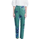 Lela Rose Cotton Poplin Shirred Sleeve Shirt