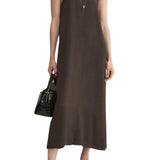 Toteme Scoop Neck Sable Dress