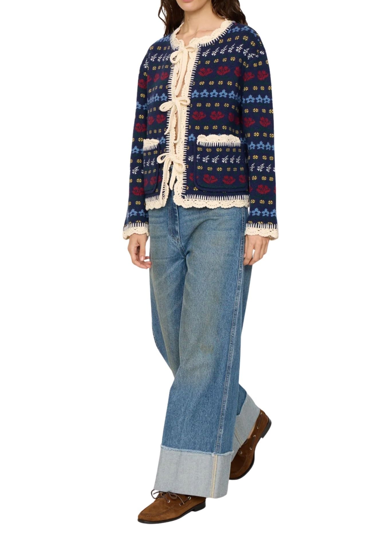 Sea Preston Knit Tie Front Cardigan