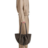 Proenza Schouler Large Ruched Tote In Suede And Braided Calf