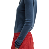 Tibi Skinlike Mercerized Wool Soft Sheer Polo