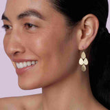 Irene Neuwirth Flat Gold 18k Yellow Gold 4 Drop Chandelier Earrings