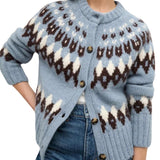 Veronica Beard Christina Fairisle Cardigan