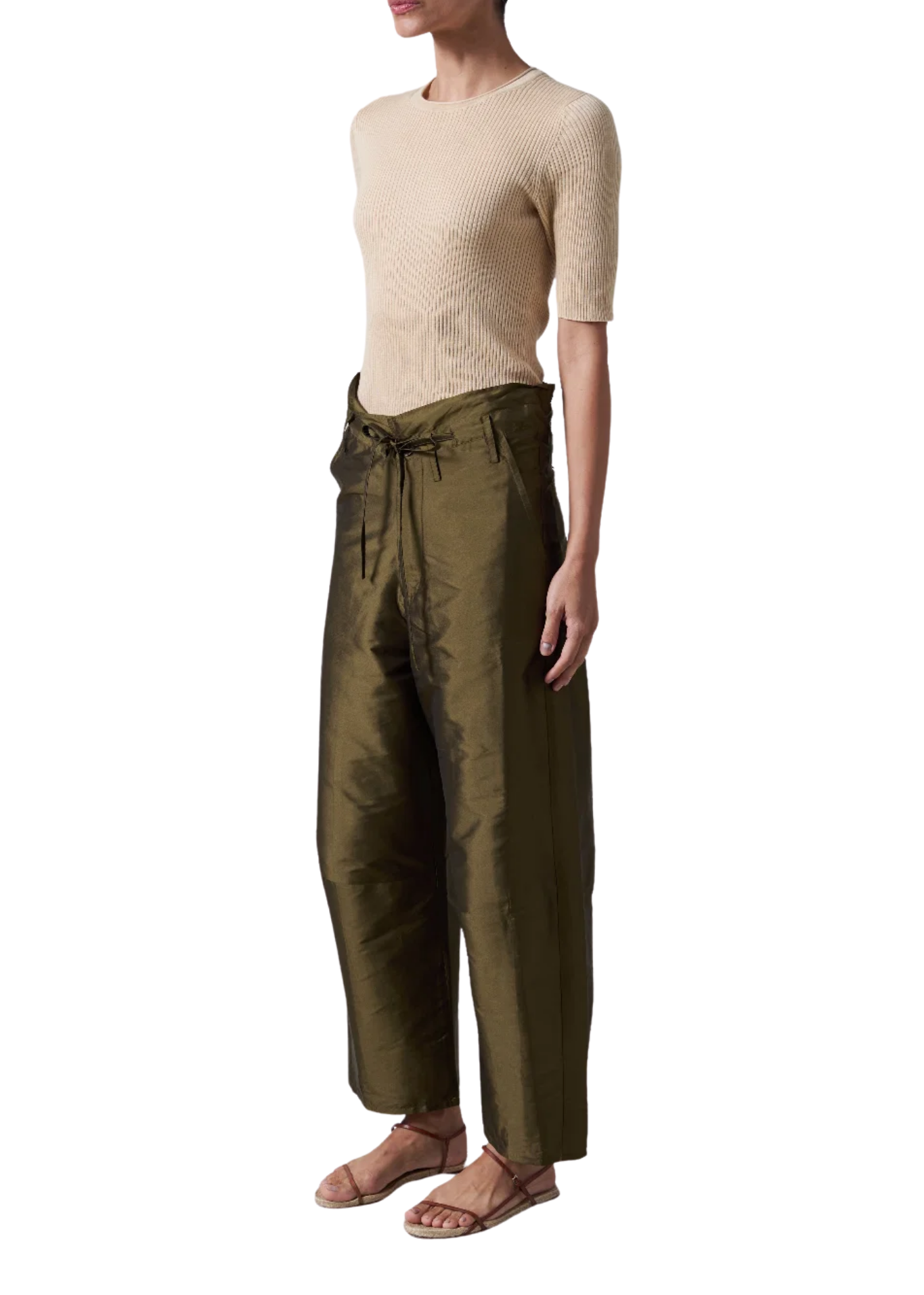 Chan Luu Techno Taffeta Barrel Pant