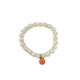 The Woods Mother of Pearl Bracelet with Orange Charm (trunk show)