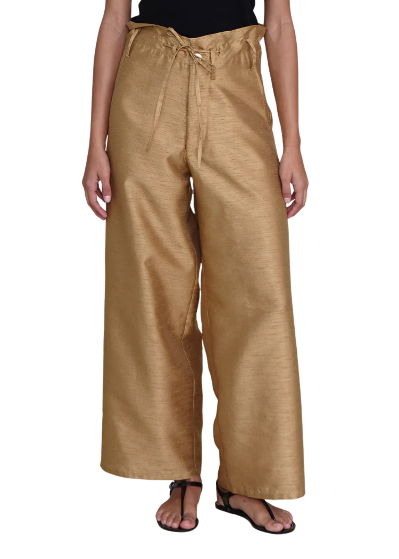 Chan Luu Dupioni Straight Leg Pant