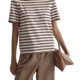 Scanlan Theodore Crepe Knit Stripe T-Shirt