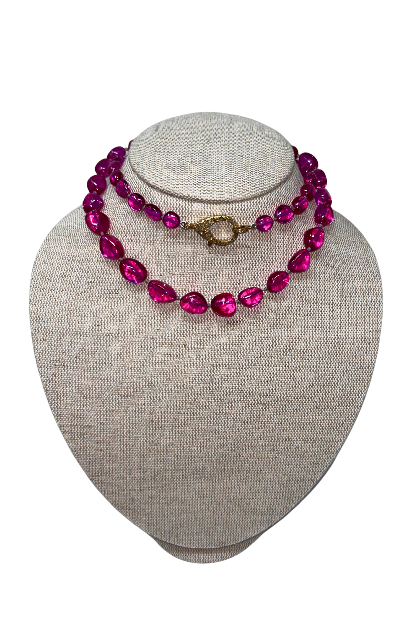 V14 The Woods Long Pink Sapphire Necklace