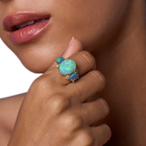 Irene Neuwirth Opal OOAK 18k Yellow Gold Ring with Opal and DIamonds