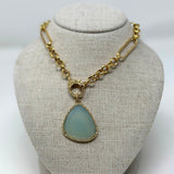 The Woods TS Green Jade Pendant with Diamond Pave