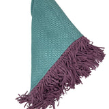 Bajra Tiny Basket Weave Triangle Scarf w/ Fringe