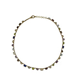 The Woods Multi Gemstone set in Brass Necklace