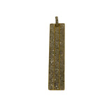 The Woods TS Brass Diamond Pave Rectangular Pendant